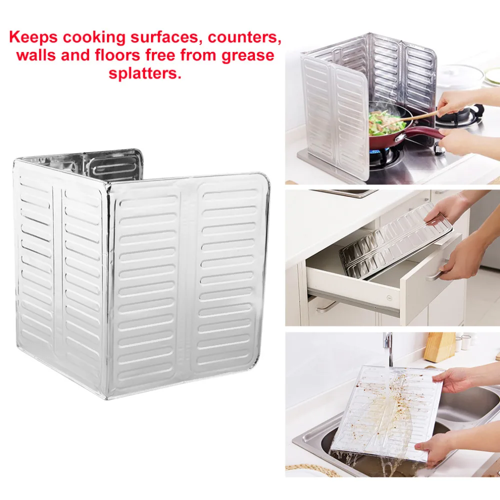 Aluminum Frying Pan Oil Splash Screen Cover Non-stick foldable Kitchen Cooking Frying Oil Splash Guard Board Kitchen Tools
Aluminum Frying Pan Oil Splash Screen Cover Non-stick foldable Kitchen Cooking Frying Oil Splash Guard Board Kitchen Tools