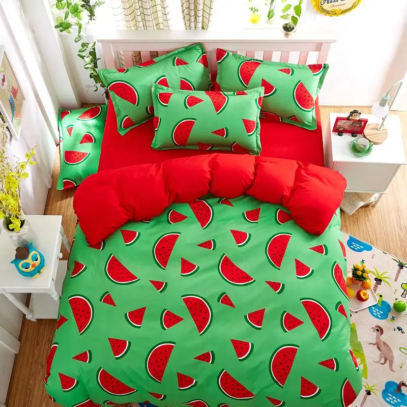 Fruit/watermelon/banana bedding 3/4 PCS/sheets/covers/pillowcases Twin/Full/Queen/King/Super King Bedding set
Fruit/watermelon/banana bedding 3/4 PCS/sheets/covers/pillowcases Twin/Full/Queen/King/Super King Bedding set