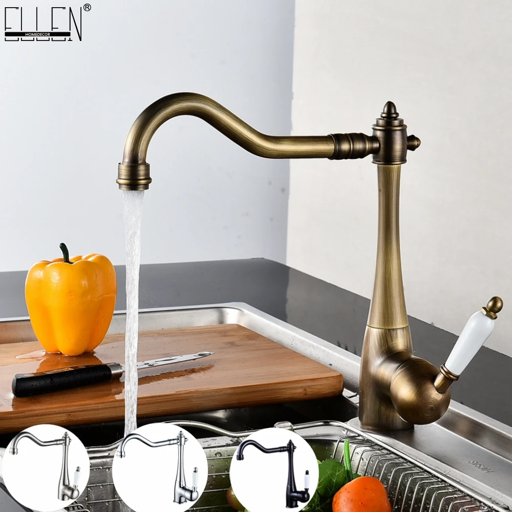 

Kitchen Faucets Deck Mounted Mixer Tap 360 Degree Crane For Kitchen Faucet Rotation Spray Mixer Tap Torneira Cozinha Elk45