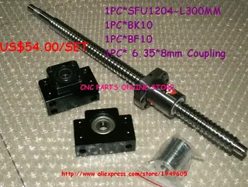 ball screw set 1204-L300mm ballscrew + SFU1204 Ballnut + BK10BF10 Support + 6.35*8mm Coupling
ball screw set 1204-L300mm ballscrew + SFU1204 Ballnut + BK10BF10 Support + 6.35*8mm Coupling