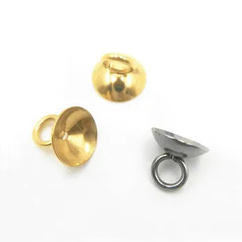 Stainless Steel Pendant Connector Bail Cup Smooth Pearl Beads Caps Round Silver Gold Color Findings DIY Jewelry Making Wholesale
Stainless Steel Pendant Connector Bail Cup Smooth Pearl Beads Caps Round Silver Gold Color Findings DIY Jewelry Making Wholesale