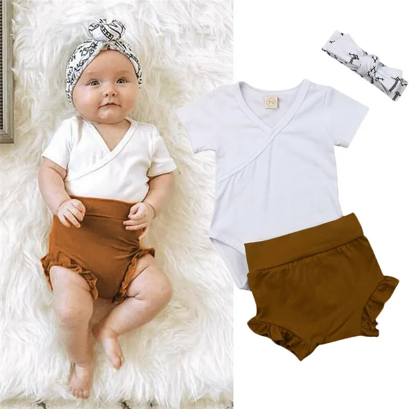 3Pcs New born Summer Clothes Cute Body Suits 2019 Brand Baby Boy Girls Romper Tops+Shorts Pants Outfits Ruffles Clothes 0-18M
3Pcs New born Summer Clothes Cute Body Suits 2019 Brand Baby Boy Girls Romper Tops+Shorts Pants Outfits Ruffles Clothes 0-18M