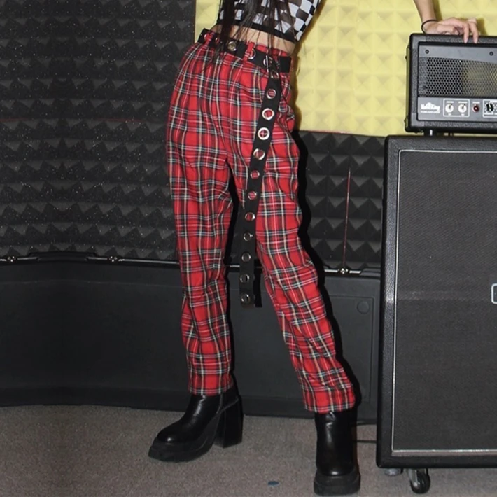 Autumn Winter Harajuku Fashion Women Casual Pants Clothes Plaid Female Harem Fit Pants Women 2018 New Red Casual Pants
Autumn Winter Harajuku Fashion Women Casual Pants Clothes Plaid Female Harem Fit Pants Women 2018 New Red Casual Pants