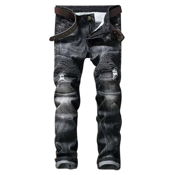 Mens Casual Elastic Ripped Drape Denim Hip Hop Slim Fit Distressed Biker Jeans Pants Black Straight Pencil Trousers Multi Zipper
Mens Casual Elastic Ripped Drape Denim Hip Hop Slim Fit Distressed Biker Jeans Pants Black Straight Pencil Trousers Multi Zipper