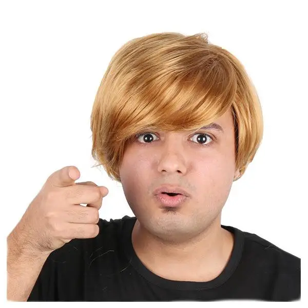 Classic American Style Men Gold Hair Wig Carnival Halloween Male Cosplay props Short Lace Party Dress Performance Funny Wigs
Classic American Style Men Gold Hair Wig Carnival Halloween Male Cosplay props Short Lace Party Dress Performance Funny Wigs