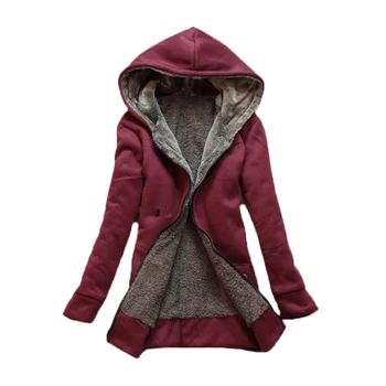 Autumn Winter Female Slim Hooded Warm Thick Coats Women Basic Jacket Coat Women Plush Fleece Outerwear
Autumn Winter Female Slim Hooded Warm Thick Coats Women Basic Jacket Coat Women Plush Fleece Outerwear