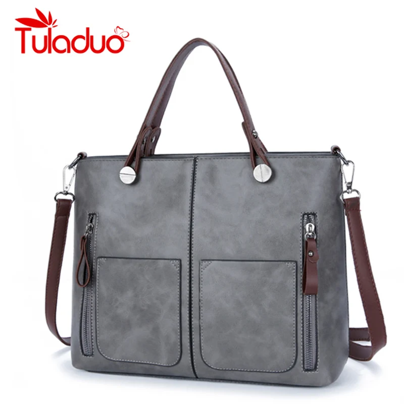 TuLaduo Brand Vintage Lady Handbag Women Designer Shoulder Bags PU Leather Double Pocket Zipper Bags Casual Tote Bags Sac a Main
TuLaduo Brand Vintage Lady Handbag Women Designer Shoulder Bags PU Leather Double Pocket Zipper Bags Casual Tote Bags Sac a Main