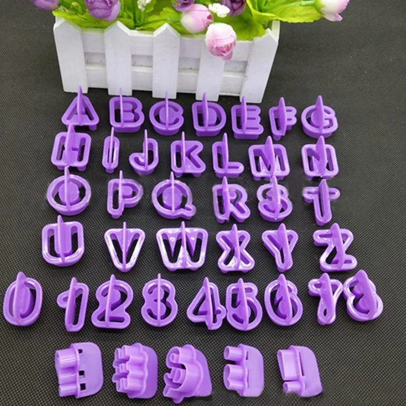 New 40Pcs/Set Fondant Cake Cookie Mould ABS 3D English Letters Number DIY Biscuit Baking Embossing Modelling Decoration Tool NE
New 40Pcs/Set Fondant Cake Cookie Mould ABS 3D English Letters Number DIY Biscuit Baking Embossing Modelling Decoration Tool NE