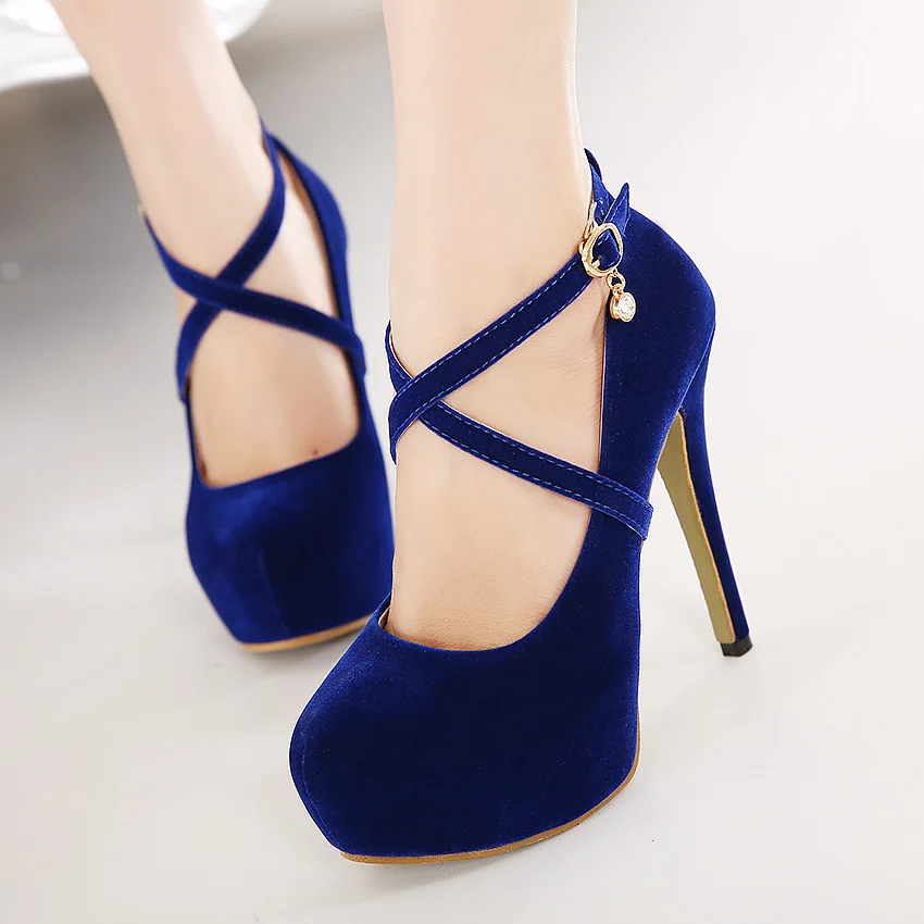 Hot Sale Women Sweet Fashion Round Toe Cross Strap Ankle Buckle Party High Heels Pumps Ladies Flock Thin Heel Evening Shoes
Hot Sale Women Sweet Fashion Round Toe Cross Strap Ankle Buckle Party High Heels Pumps Ladies Flock Thin Heel Evening Shoes