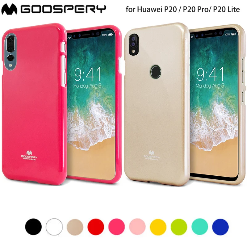 

New Brand Original Mercury Goospery Colorful Pearl Jelly TPU Cover Bumper Phone Case for Huawei P20 P20 PRO P20 Lite