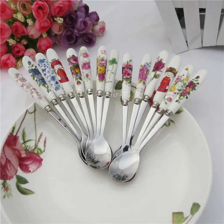 Premium Korea tableware bone china coffee handle high quality ceramic and stainless steel spoon stirring 16cm
Premium Korea tableware bone china coffee handle high quality ceramic and stainless steel spoon stirring 16cm