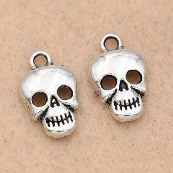 10pcs Antique Silver Plated Skull Charm Pendant for Bracelet Necklace Jewelry DIY Making Accessories 16x10mm
10pcs Antique Silver Plated Skull Charm Pendant for Bracelet Necklace Jewelry DIY Making Accessories 16x10mm