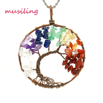 musiling Life Tree Pendants Reik Pendulum Natural Stone Copper Plated Fashion Jewelry for Women
musiling Life Tree Pendants Reik Pendulum Natural Stone Copper Plated Fashion Jewelry for Women