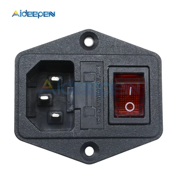 1Pcs AC 250V 10A Black Red Power Socket 3-Pin Terminal With Fuse Holder Rocker Power Socket Red Light 3P Terminal
1Pcs AC 250V 10A Black Red Power Socket 3-Pin Terminal With Fuse Holder Rocker Power Socket Red Light 3P Terminal