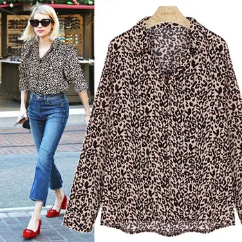 2018 New Fashion Casual Turn Down Collar Leopard Print Polo Shirt Female Long Sleeve Personality Camisas Polos Femininas Vestido
2018 New Fashion Casual Turn Down Collar Leopard Print Polo Shirt Female Long Sleeve Personality Camisas Polos Femininas Vestido