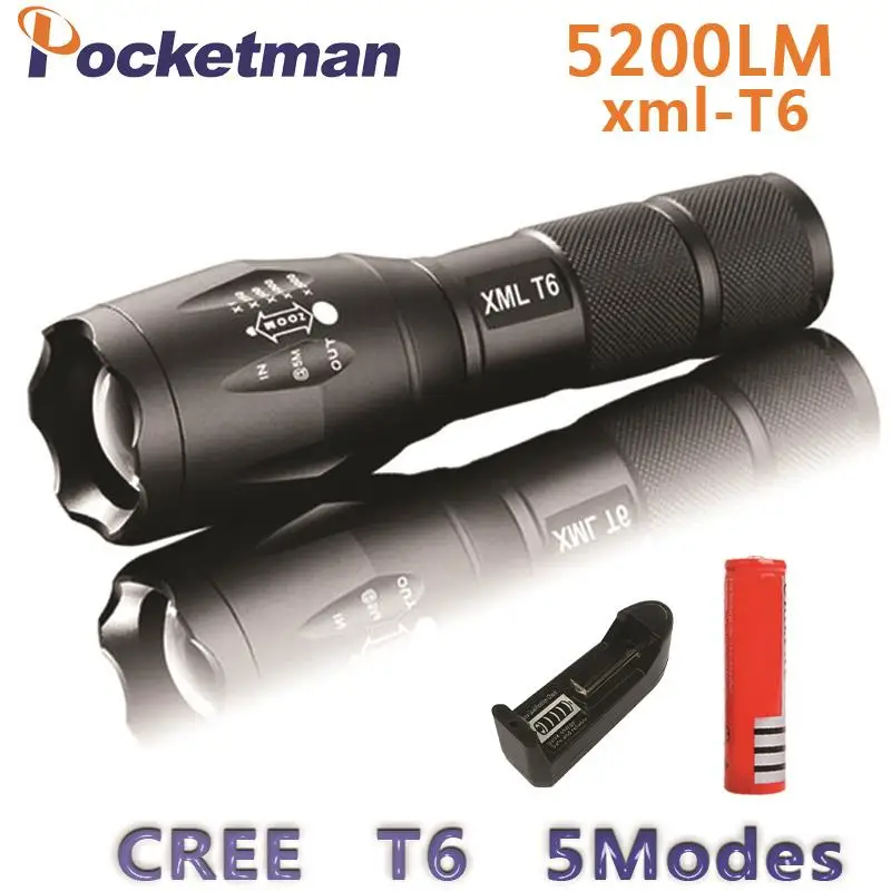 Светодиодный налобный фонарь XM-L T6 5200LM тактический фонарик Фонарь зум Linternas