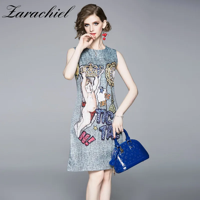 Runway Designer Angel Crown Print Letter Tank Dress 2019 Summer Women's Sleeveless O-Neck Vintage Casual A-Line Mini Dress
Runway Designer Angel Crown Print Letter Tank Dress 2019 Summer Women's Sleeveless O-Neck Vintage Casual A-Line Mini Dress