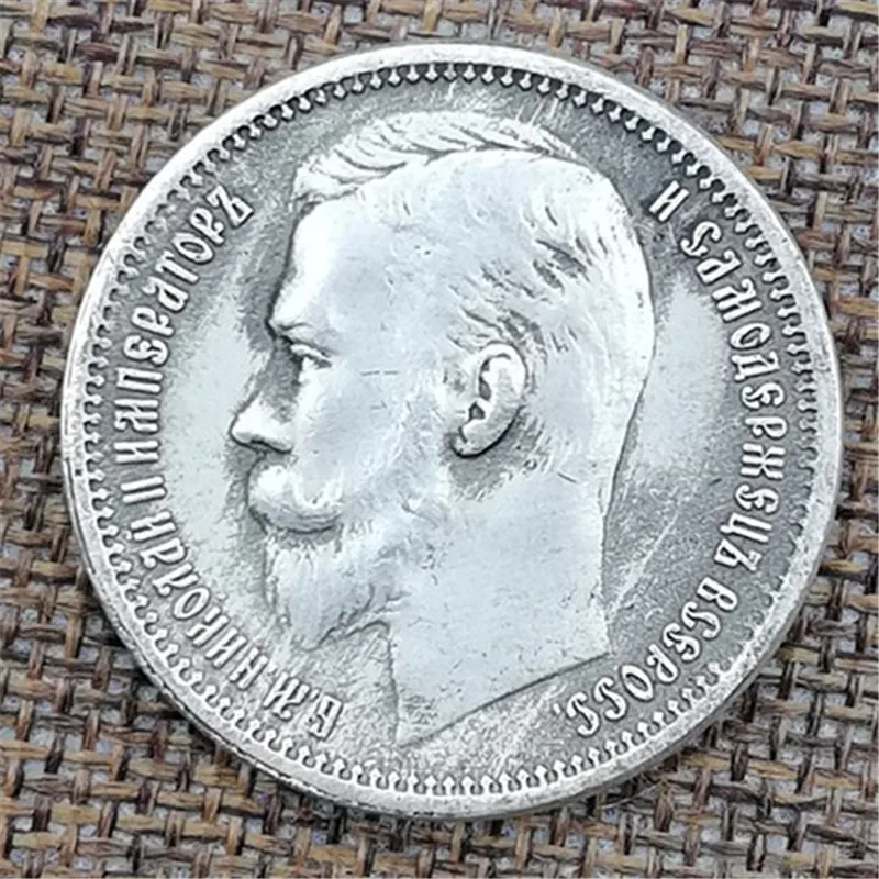 Russian Empire Nicholas II 1896 makes old white copper silver coins Foreign silver can blow 33MM in Diameter
Russian Empire Nicholas II 1896 makes old white copper silver coins Foreign silver can blow 33MM in Diameter