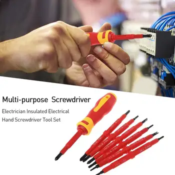 Screwdriver Head Set 8-Piece Multi-Function Electrician Insulated Electrical Hand Screwdriver High Hardness &Pressure Resistance
Screwdriver Head Set 8-Piece Multi-Function Electrician Insulated Electrical Hand Screwdriver High Hardness &Pressure Resistance