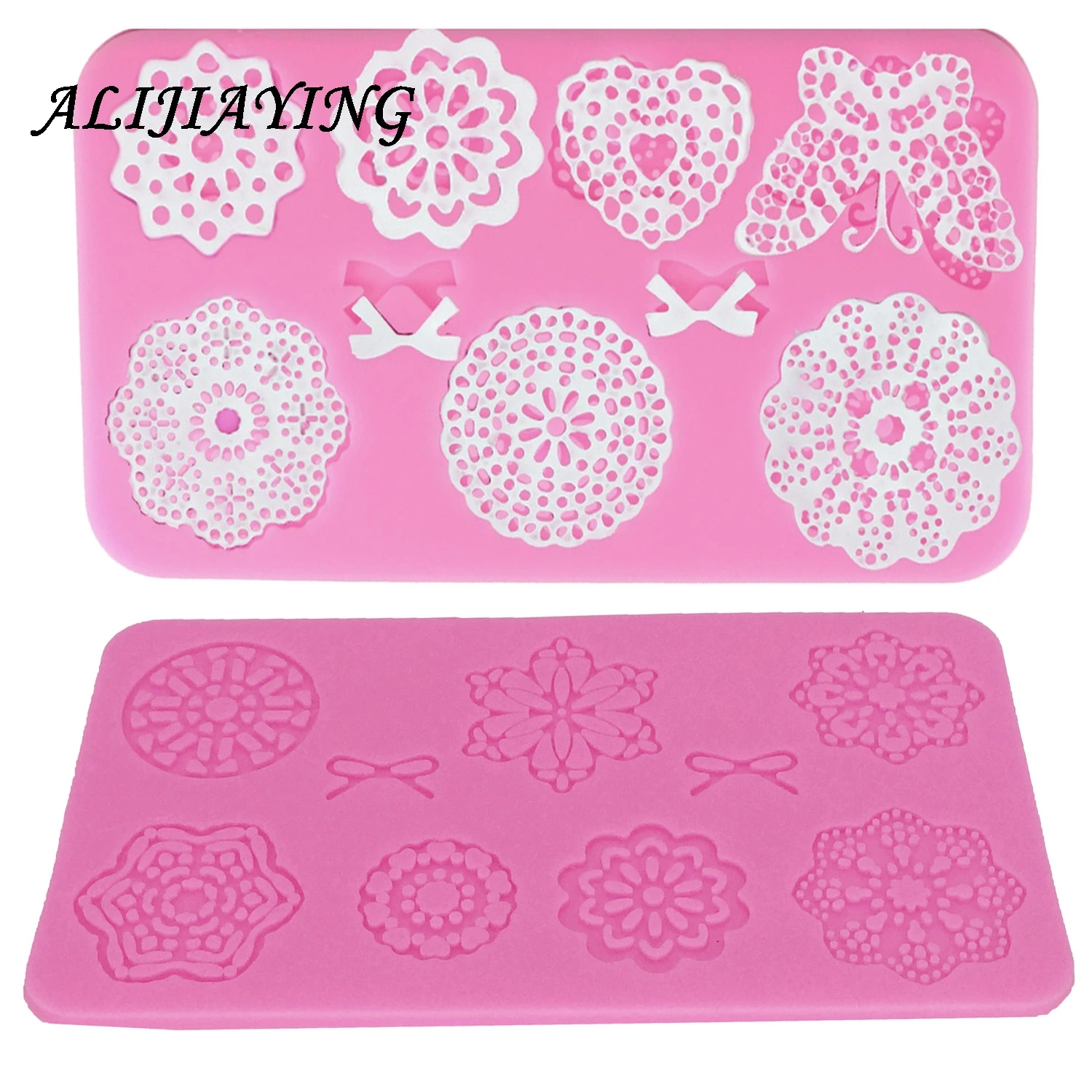 Silicone Mold Cake Mold Lace Mat Fondant Cake Decorating Tools Wedding Flower Butterfly Heart Bow Embossing Mould Bakery D1203
Silicone Mold Cake Mold Lace Mat Fondant Cake Decorating Tools Wedding Flower Butterfly Heart Bow Embossing Mould Bakery D1203