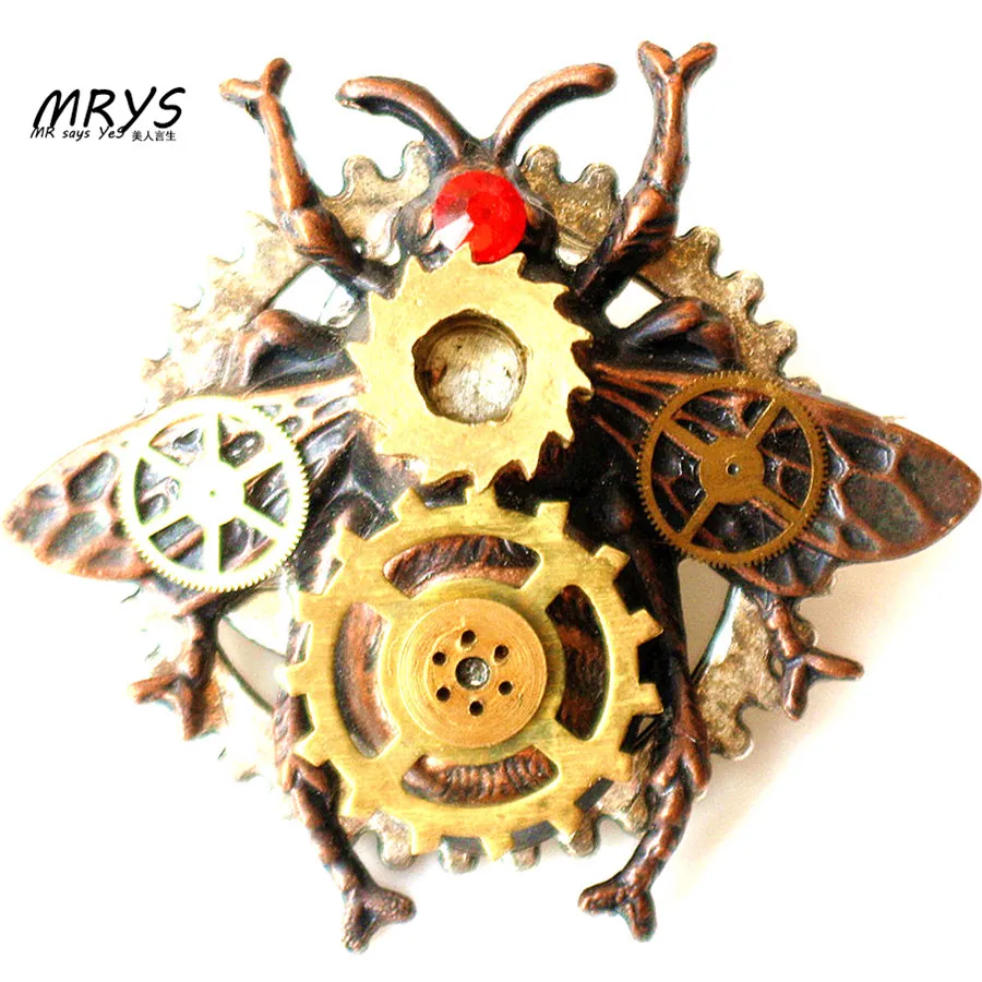MRYS steampunk gothic honeybee watch parts brooch pins for women men vintage handmade jewelry gift 2017 for hat coat jack bag
MRYS steampunk gothic honeybee watch parts brooch pins for women men vintage handmade jewelry gift 2017 for hat coat jack bag