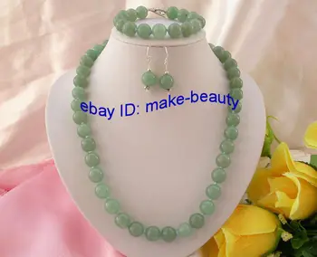 WOW big 12mm round green crude jade bracelet necklace earrings a set>^^>18K plated watch Quartz stone CZ crystal
WOW big 12mm round green crude jade bracelet necklace earrings a set>^^>18K plated watch Quartz stone CZ crystal