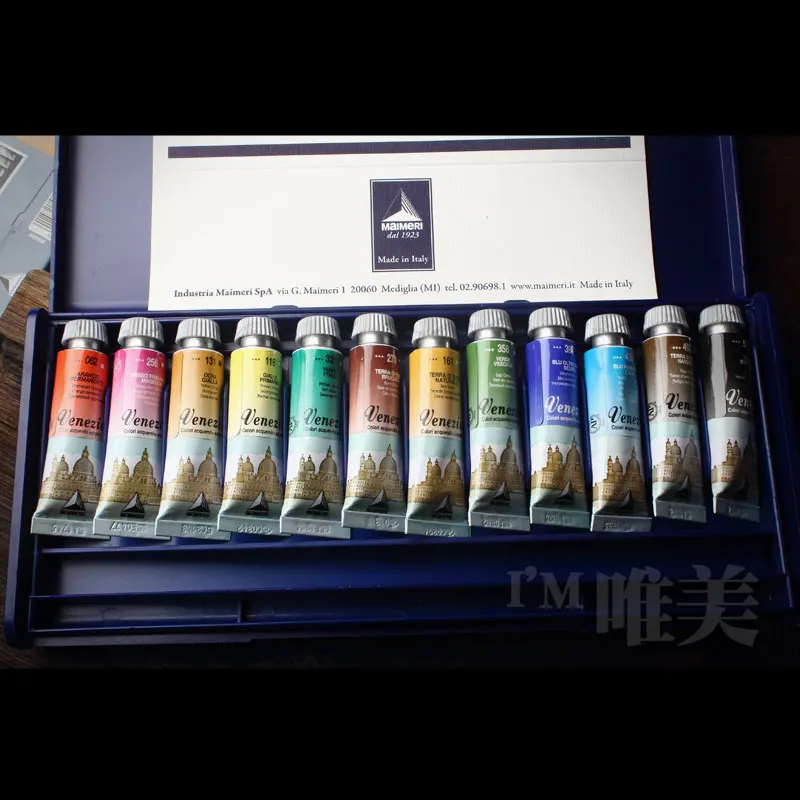 Free shipping Little Italy Maimeri Venezia professional watercolor paint Gift box suit Artist level 12 color
Free shipping Little Italy Maimeri Venezia professional watercolor paint Gift box suit Artist level 12 color