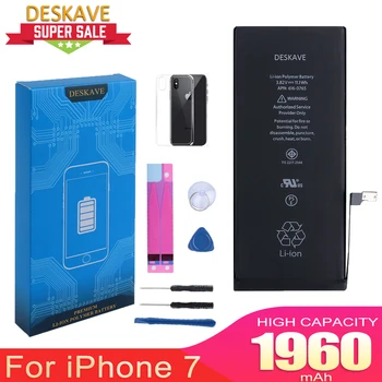 High Quality Phone Battery For Apple iPhone 7 7G Batteries Replacement 1960mAh Capacity Free Tools Retail Package A1778
High Quality Phone Battery For Apple iPhone 7 7G Batteries Replacement 1960mAh Capacity Free Tools Retail Package A1778