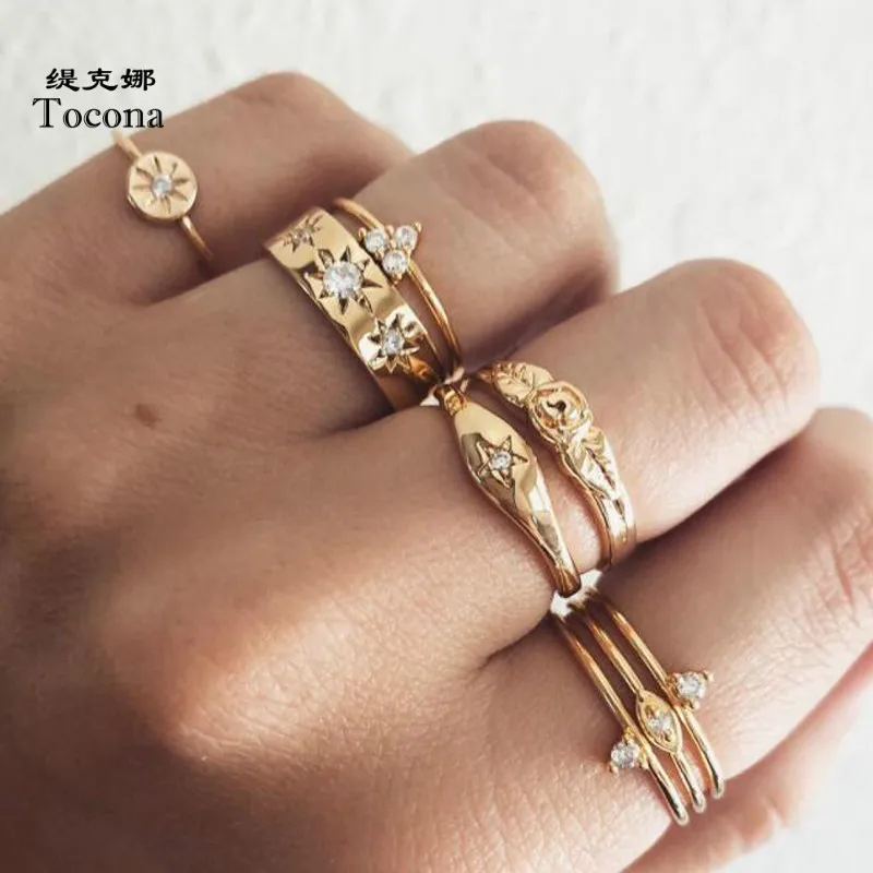 Tocona Gorgeous New Trendy High Quality Gold Color Finger Rings Pretty Star Round Shape Design For Women Men Jewelry 3663
Tocona Gorgeous New Trendy High Quality Gold Color Finger Rings Pretty Star Round Shape Design For Women Men Jewelry 3663