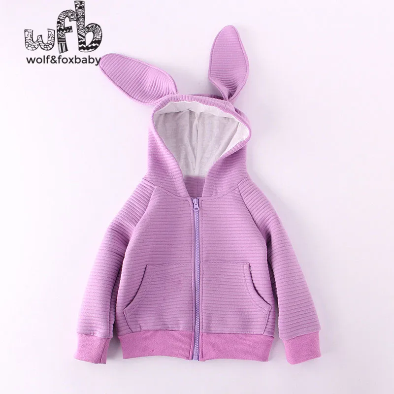 

Retail 3-10years coat full- Sleeves cartoon hoodies bunny kids children girls boys Clothes Infant spring fall