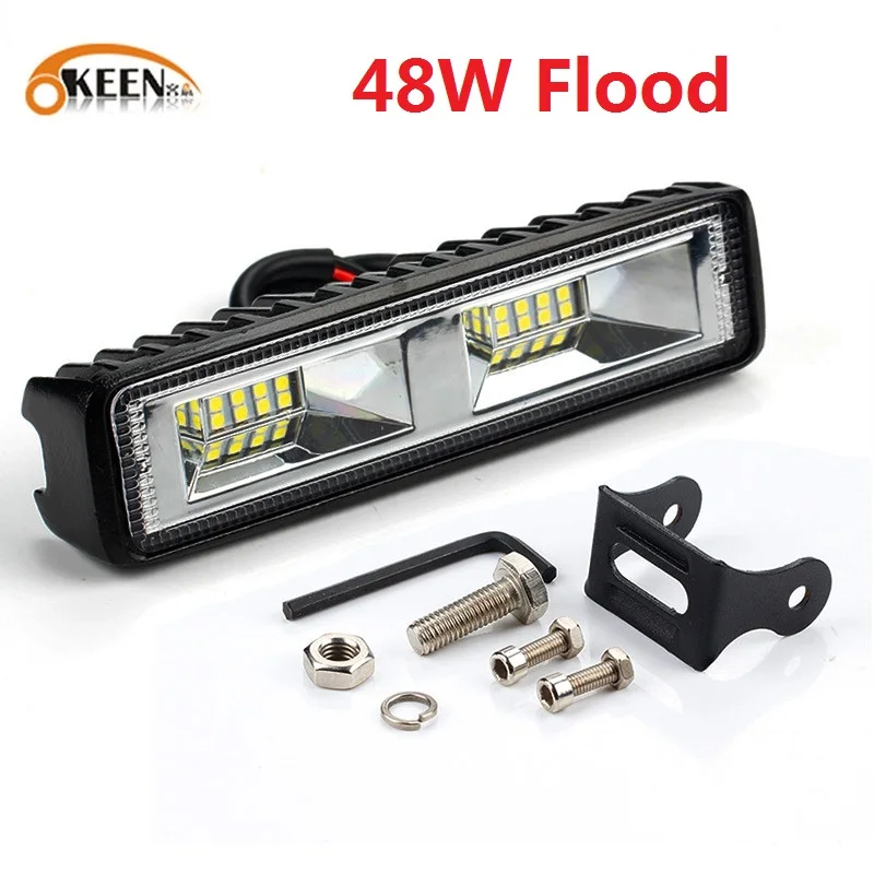 OKEEN Super Bright LED Work Light 48W Offroad Car 4WD Truck Tractor Boat Trailer 4x4 SUV ATV 12V Flood LED Light Bar Fog Lamp
OKEEN Super Bright LED Work Light 48W Offroad Car 4WD Truck Tractor Boat Trailer 4x4 SUV ATV 12V Flood LED Light Bar Fog Lamp