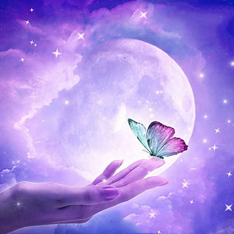 5D Diy Daimond Painting Butterfly Full drill Round Diamond Painting Moonlight pictures of Rhinestone Diamant Embroidery Flower
5D Diy Daimond Painting Butterfly Full drill Round Diamond Painting Moonlight pictures of Rhinestone Diamant Embroidery Flower