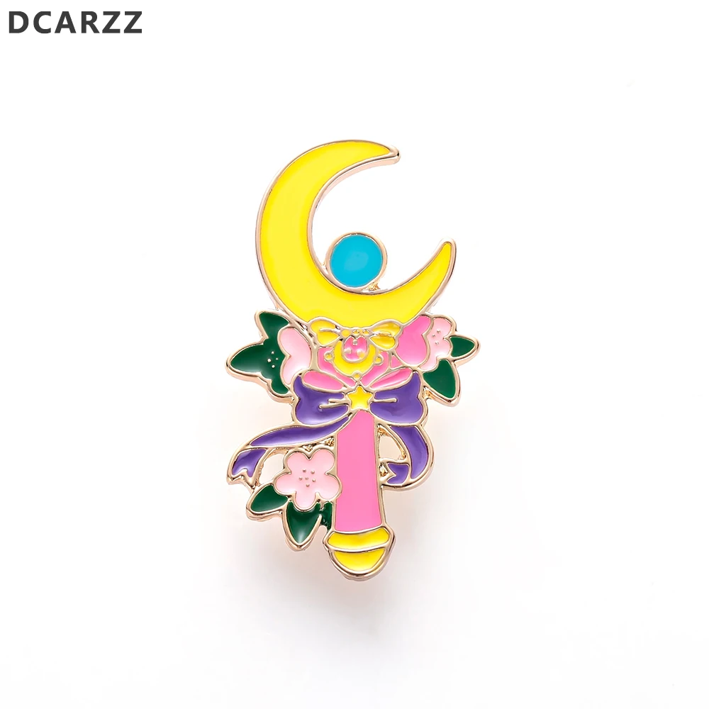 Tsukino Usagi Moon Stick Enamel Pin Flowers Metal Brooch Lapel Women/Girls Christmas Pin Badge Sailor Moon Anime Jewelry
Tsukino Usagi Moon Stick Enamel Pin Flowers Metal Brooch Lapel Women/Girls Christmas Pin Badge Sailor Moon Anime Jewelry