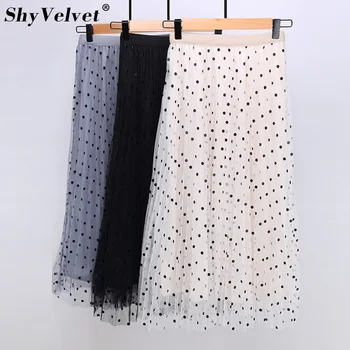 Tulle Skirts Women 2019 Spring Polka Dot Skirt Female High Waist Pleated Midi Long Tutu Skirt Mesh Female Pink Blue Black
Tulle Skirts Women 2019 Spring Polka Dot Skirt Female High Waist Pleated Midi Long Tutu Skirt Mesh Female Pink Blue Black