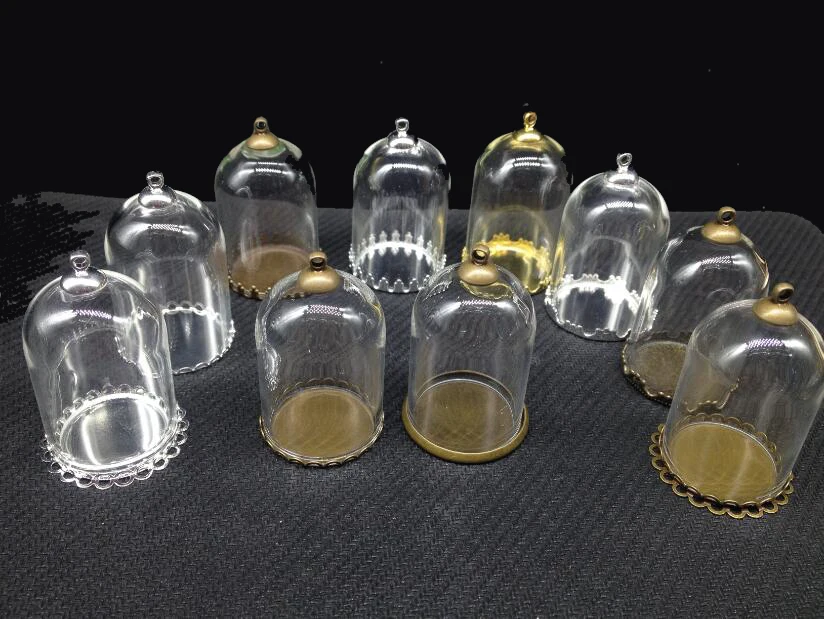 1sets 25*38mm Bell jar shape tube clear glass bubble bottle & tray & top connector for DIY jewelry necklace accessories finding
1sets 25*38mm Bell jar shape tube clear glass bubble bottle & tray & top connector for DIY jewelry necklace accessories finding