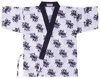 Japanese Women Men Restaurant Bar Clothes Chef/Cook Coat Jackets Uniform, Sushi/Sashimi/Salmon, White with Chrysanthemum, 3 Size
Japanese Women Men Restaurant Bar Clothes Chef/Cook Coat Jackets Uniform, Sushi/Sashimi/Salmon, White with Chrysanthemum, 3 Size