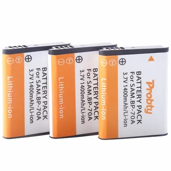 Probty 3x BP-70A BP 70A BP70A Rechargeable Li ion Battery For Samsung PL80 PL90 PL100 ES70 SL50 SL600 ST30 ST60 ST65 TL105 WP10
Probty 3x BP-70A BP 70A BP70A Rechargeable Li ion Battery For Samsung PL80 PL90 PL100 ES70 SL50 SL600 ST30 ST60 ST65 TL105 WP10
