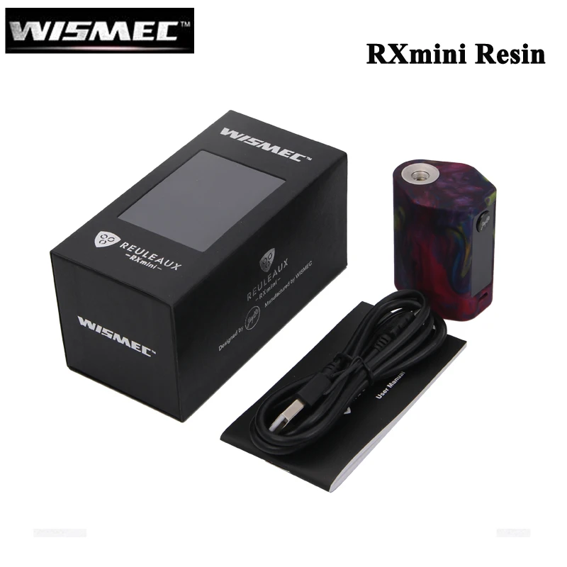 

Original Electronic Cigarette Wismec Reuleaux RX Mini Resin Version 80W RXmini Box Mod Vape Hookah with 2100mah Built-In Battery