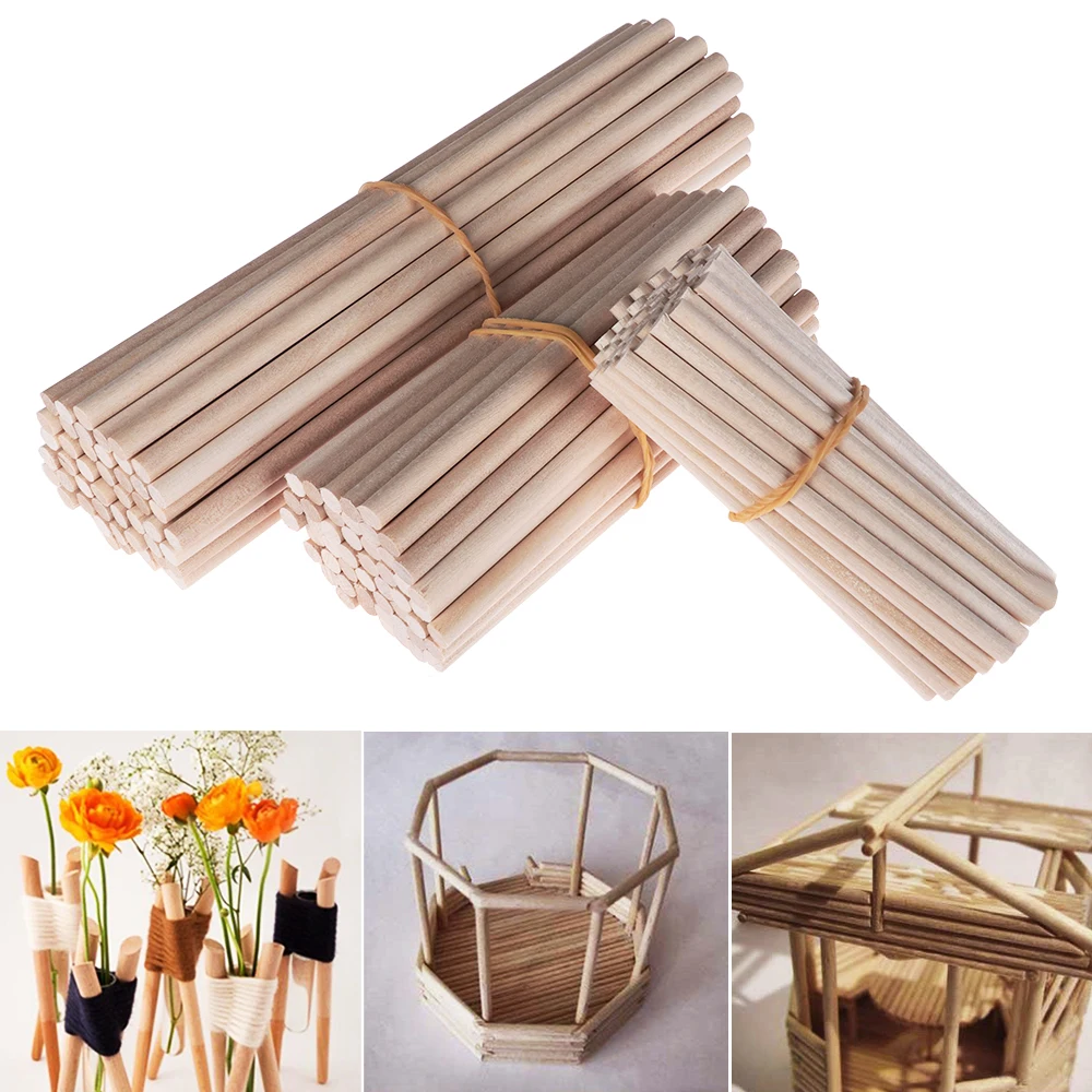 50pcs Pine Round Wooden Rods Sticks Premium Durable Wooden Dowel DIY Crafts Building Model Woodworking (80mm/100mm/150mm)
50pcs Pine Round Wooden Rods Sticks Premium Durable Wooden Dowel DIY Crafts Building Model Woodworking (80mm/100mm/150mm)