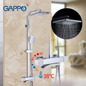 GAPPO Bathroom Rainfall thermostic Shower Faucet Set white and chrome color Mixer Tap Wall Mounted Bath Shower Sets
GAPPO Bathroom Rainfall thermostic Shower Faucet Set white and chrome color Mixer Tap Wall Mounted Bath Shower Sets
