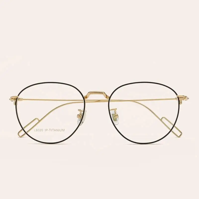 53-17-145 High quality Titanium Round glasses Men Designer Eyewear Eye Glasses Frames for Women Optical 6G
53-17-145 High quality Titanium Round glasses Men Designer Eyewear Eye Glasses Frames for Women Optical 6G