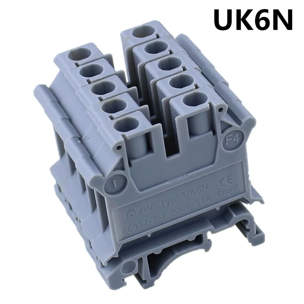 High Quality 20pcs UK-6N DIN Rail Universal Terminal Blocks Screw Type UK6N Phoenix Type
High Quality 20pcs UK-6N DIN Rail Universal Terminal Blocks Screw Type UK6N Phoenix Type