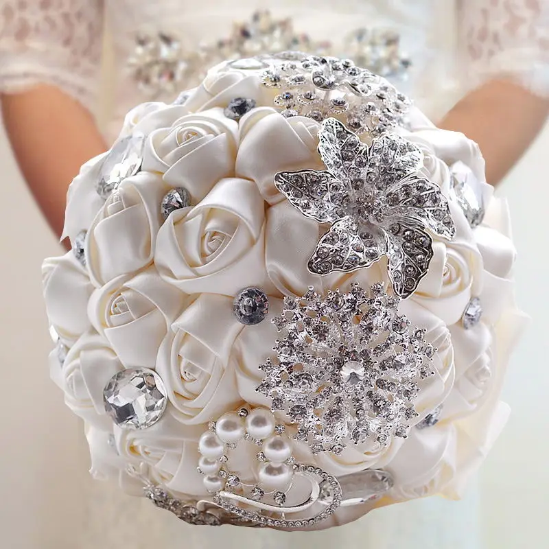 Ramos de Novia Stunning Handmade Artificial Flowers Crystals Wedding Bouquet Flower Rose Bridal Bouquet Buque de Noiva
Ramos de Novia Stunning Handmade Artificial Flowers Crystals Wedding Bouquet Flower Rose Bridal Bouquet Buque de Noiva