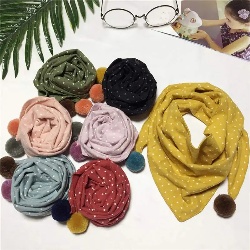 Cotton Triangle Kids Scarf Cute Colorful Ball Scarves Girls Autumn Winter Shawl Children Neckerchief Collar
Cotton Triangle Kids Scarf Cute Colorful Ball Scarves Girls Autumn Winter Shawl Children Neckerchief Collar