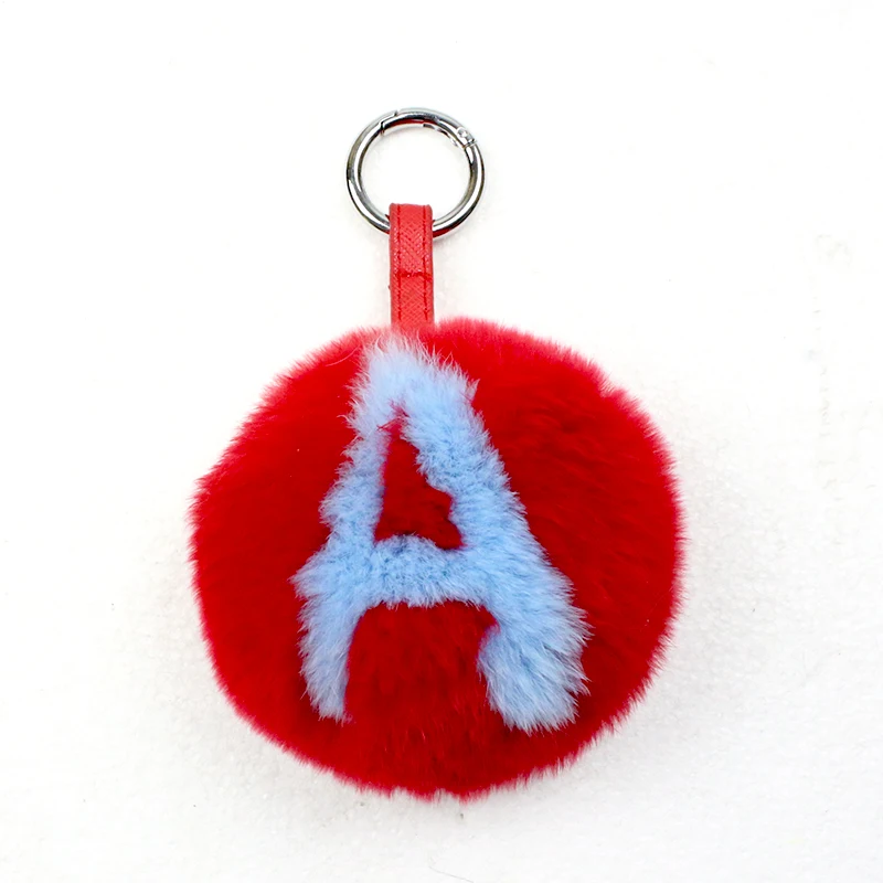 A-Z Letters Real Rabbit Fur Small 10Cm Ornament*