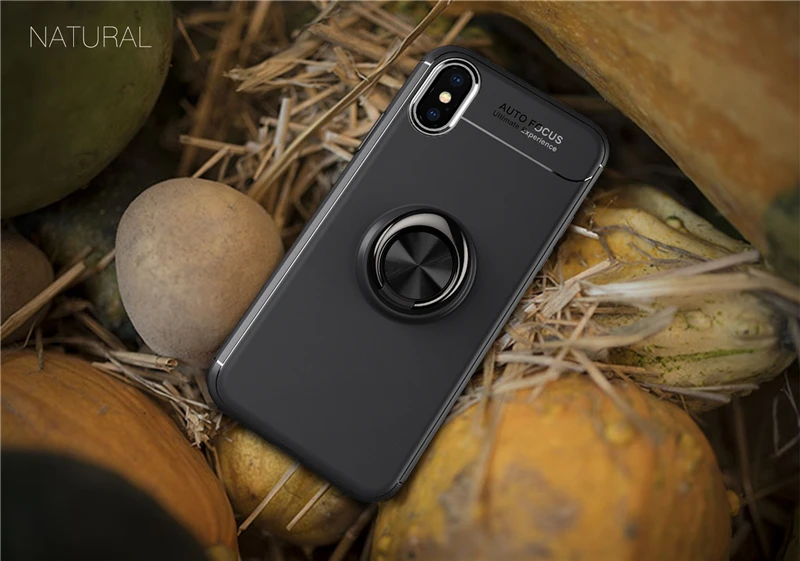 Car Holder Stand Magnetic Bracket Finger Ring TPU Phone Back Case For iPhone X 8 7 6 6S Plus SE 5S 5 Magnetic Ring Stand Cover (4)