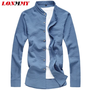 LONMMY PLUS SIZE 6XL 7XL Mens shirts dress casual slim fit camisa social long sleeve shirts for men Stand collar Solid color
LONMMY PLUS SIZE 6XL 7XL Mens shirts dress casual slim fit camisa social long sleeve shirts for men Stand collar Solid color