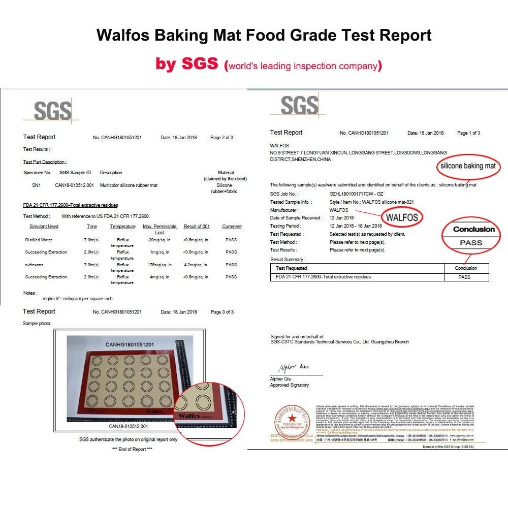 baking mat sgs