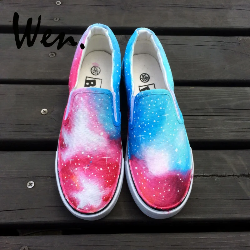 Wen Original Hand Painted Slip On Shoes Design Custom Blue Pink Galaxy Stars Canvas Sneakers Men Women's Christmas Gifts
Wen Original Hand Painted Slip On Shoes Design Custom Blue Pink Galaxy Stars Canvas Sneakers Men Women's Christmas Gifts