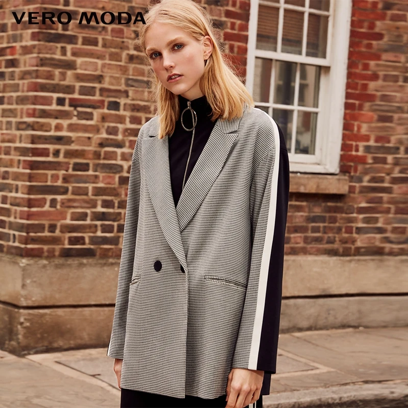 Vero Moda 2019 New Stripe Splice Knitted Houndstooth Suit Jacket Plaid women Long Blazer|318308536
Vero Moda 2019 New Stripe Splice Knitted Houndstooth Suit Jacket Plaid women Long Blazer|318308536